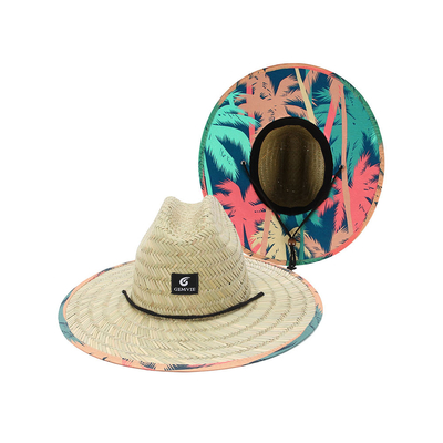 Rond Strandflard Straw Hoed Voor Tropical Fishing Vriendschappelijke Eco