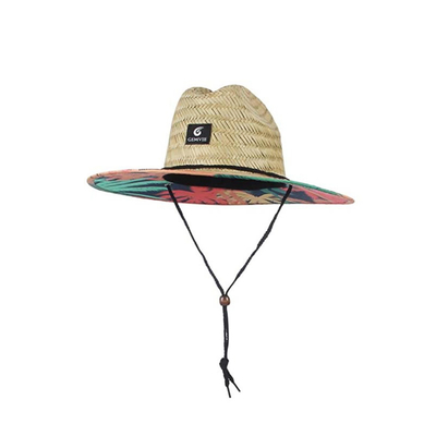 Rond Strandflard Straw Hoed Voor Tropical Fishing Vriendschappelijke Eco