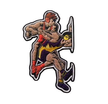 Van het het Borduurwerkflard van douanechenille het Beeldverhaalcijfer Logo Sew On Appliques